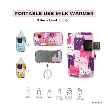 Portable USB Milk Warmer – Keeps Milk Warm with 3 Heat Levels