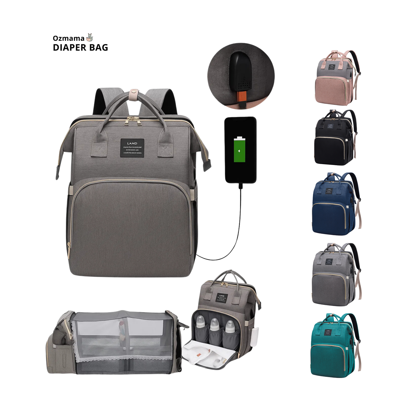 Convertible Diaper Travel Bag