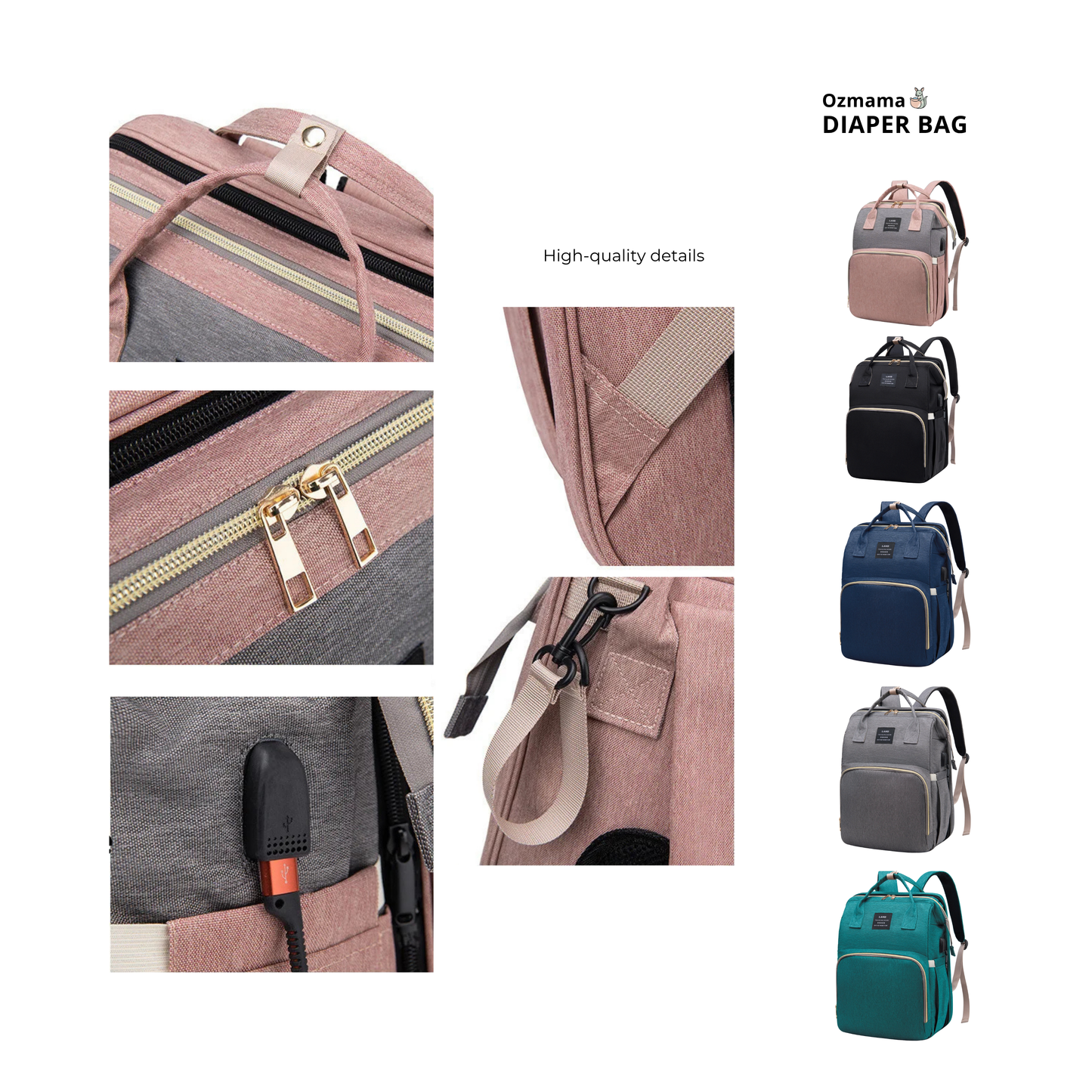 Convertible Diaper Travel Bag