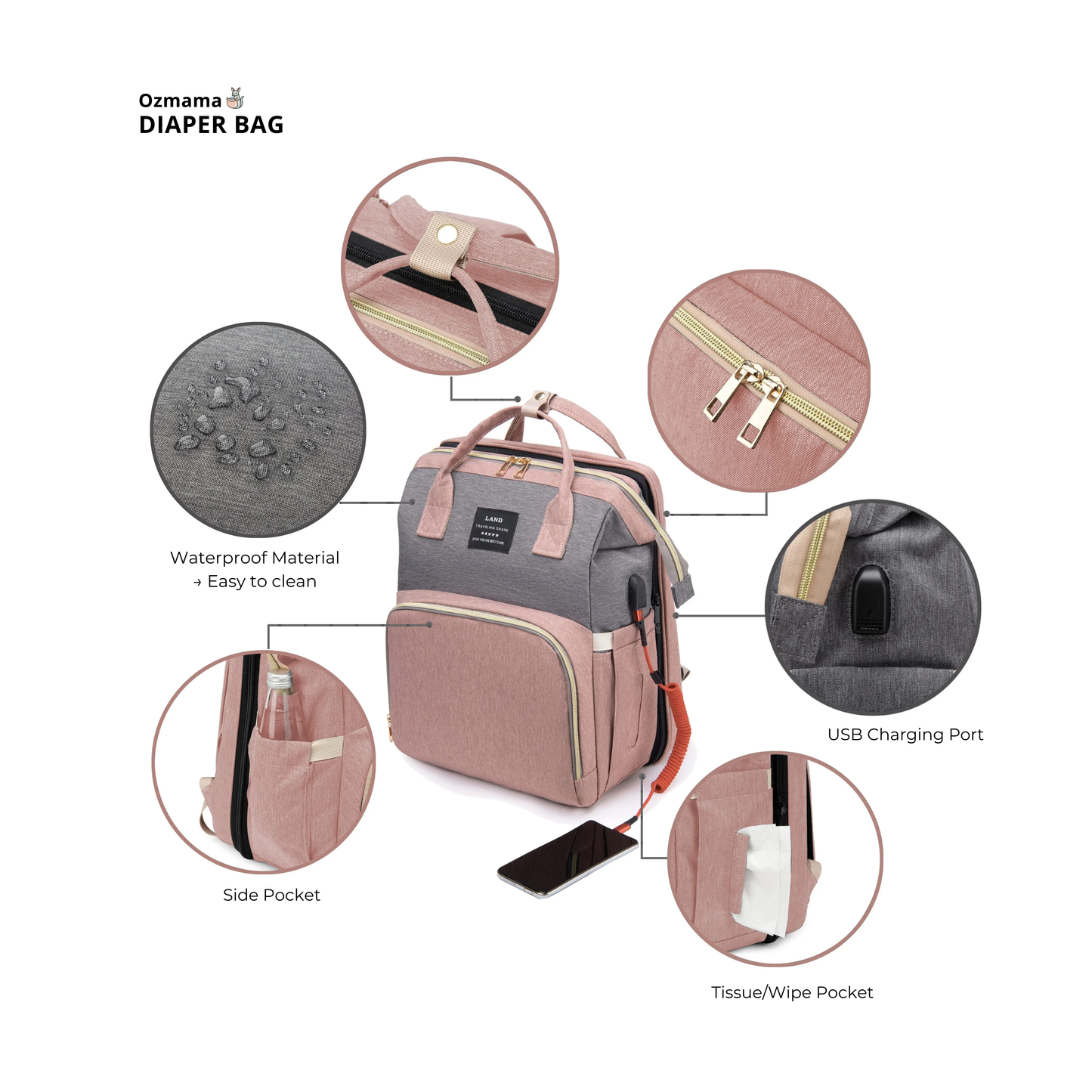 Convertible Diaper Travel Bag